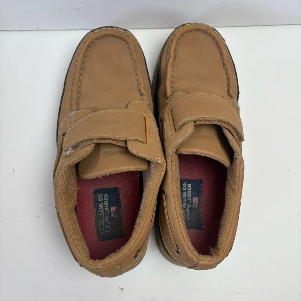 Polo Ralph Lauren Tan Loafers with Moccasin Stitching Men’s size 10.5 D Leather - Picture 9 of 13